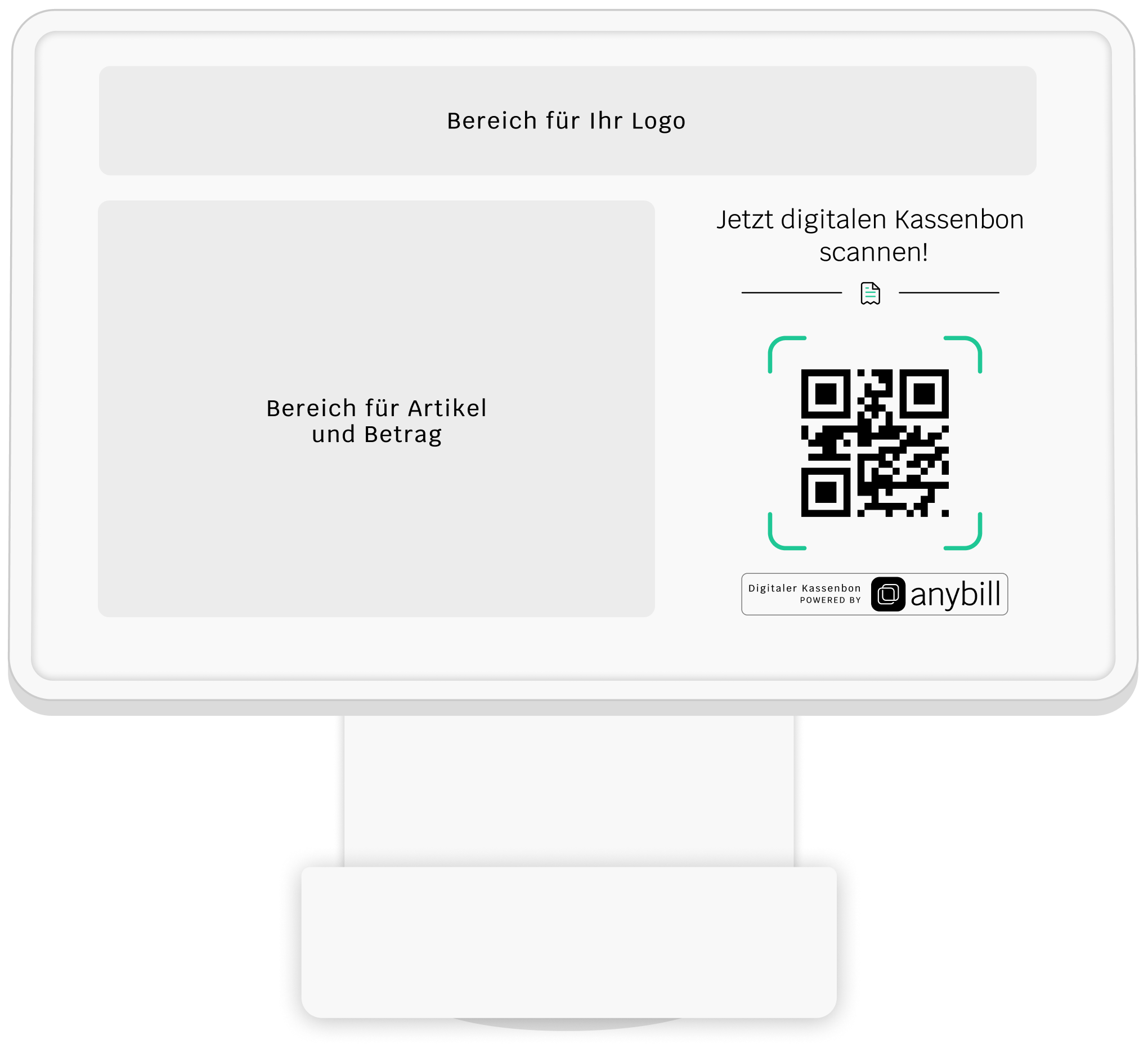 QR code scan from customer display during cashier process